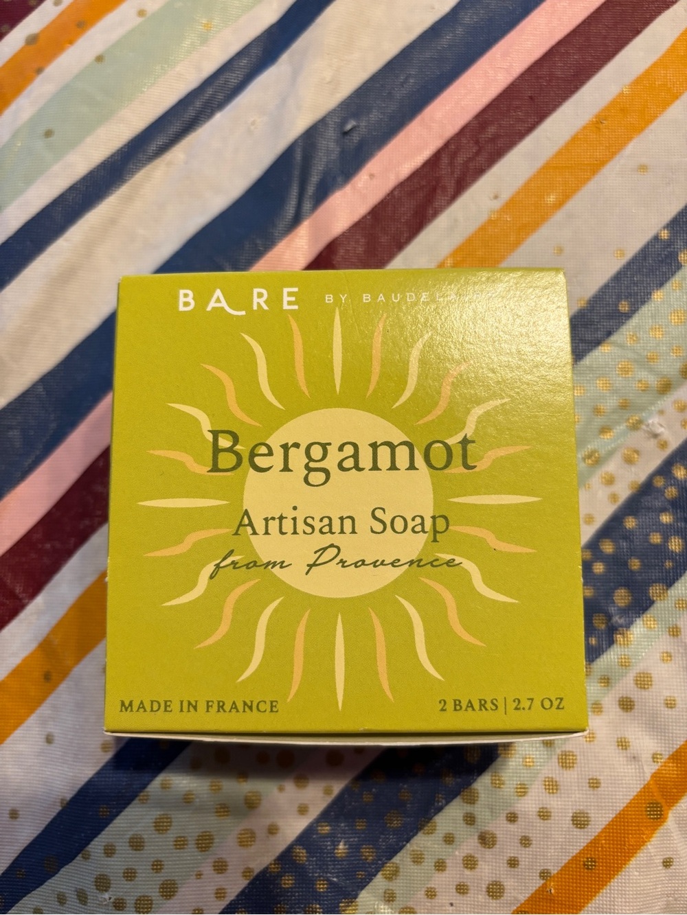 Bare by Baudelaire Bergamot Artisan Soap made in France 2 Bars/2.7 oz
